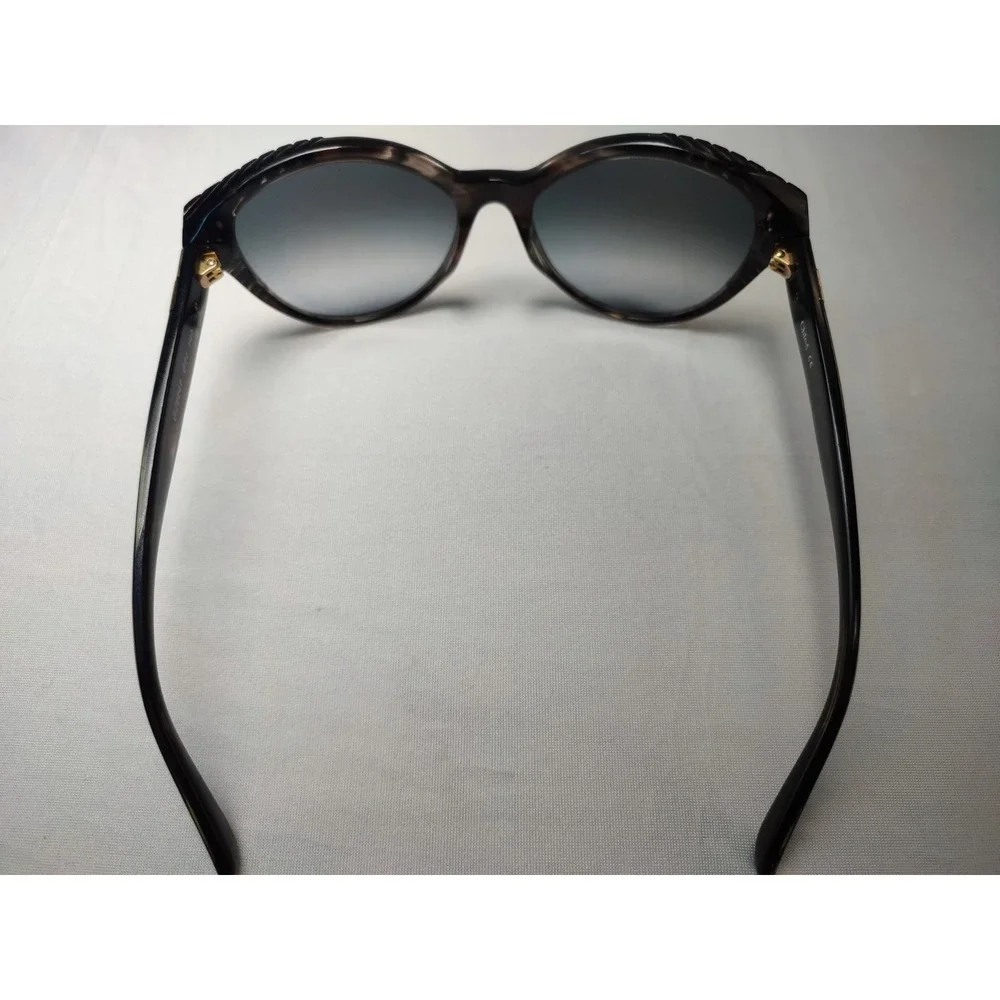 Chloe CL2247 C01 Women Oversized Cat Eye Sunglasses Brown Stripe 140mm